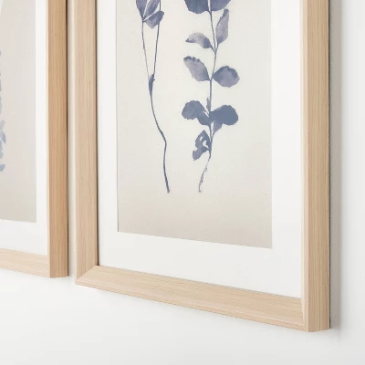 (Set Of 2) 18" X 24" Naive Floral Sketch Framed Wall Arts Blue - Threshold™ Designed With Studio McGee 2 (Set Of 2) 18" X 24" Naive Floral Sketch Framed Wall Arts Blue - Threshold™ Designed With Studio McGee - Image 2