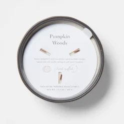 16oz Blackened Bowl Ceramic With Multi Woodwick And Dustcover Pumpkin Woods Candle Black - Threshold™ -Threshold Home Outlet Store GUEST 03e9929e f920 4a95 ab68 41b0ac572b8d