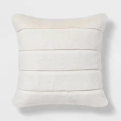 Square Faux Fur Channeled Decorative Throw Pillow - Threshold™ -Threshold Home Outlet Store GUEST 04d5b405 08ea 499d b2bc 17d3b809ec84