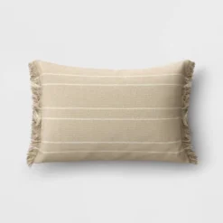 Textured Linen Striped Throw Pillow Neutral - Threshold™ -Threshold Home Outlet Store GUEST 06f921ce 8469 4689 90ae 595c1954d5db