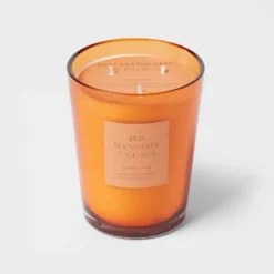 Colored Vase Glass With Dustcover Mandarin & Guava Candle Orange - Threshold™ 11 Colored Vase Glass With Dustcover Mandarin & Guava Candle Orange - Threshold™ -Threshold Home Outlet Store GUEST 0935bd9a 1522 4b47 b1ed 14541db7ee27