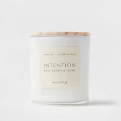Wood Lidded Glass Wellness Intention Candle - Threshold™ -Threshold Home Outlet Store GUEST 0999c516 ae7a 45de 97e2 6ac895015e1c