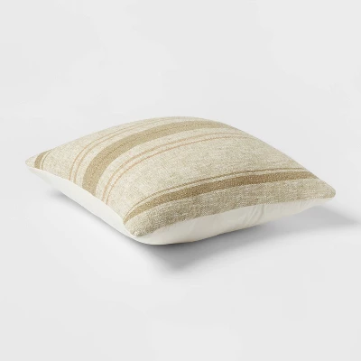 Euro Traditional Woven Stripe Decorative Throw Pillow Green - Threshold™ 2 Euro Traditional Woven Stripe Decorative Throw Pillow Green - Threshold™ - Image 2