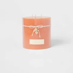 Ribbed Pillar Pumpkin Spice Candle - Threshold™ -Threshold Home Outlet Store GUEST 0d63d7f3 068b 4568 b0aa dd0d0ee144a9