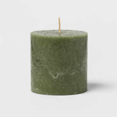 Pillar Candle Water Mint & Eucalyptus Green - Threshold™ 2 Pillar Candle Water Mint & Eucalyptus Green - Threshold™ - Image 2