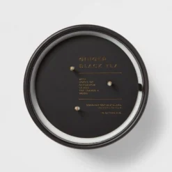 15oz Ceramic Jar 3-Wick Black Label Ginger Black Tea Candle - Threshold™ -Threshold Home Outlet Store GUEST 101513e9 4210 4604 bdb9 03938613d90c