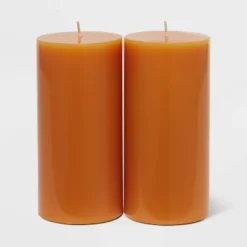 2pk Pillars Vanilla Pumpkin Orange - Threshold™ 5 2pk Pillars Vanilla Pumpkin Orange - Threshold™ -Threshold Home Outlet Store GUEST 12a6aab2 961f 4784 89cb 7439c8bff678
