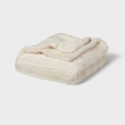 55"x80" Faux Fur Ribbed Bed Throw - Threshold™ 7 55"x80" Faux Fur Ribbed Bed Throw - Threshold™ -Threshold Home Outlet Store GUEST 1412c4ed 1509 4a81 9995 dfeb944120c0