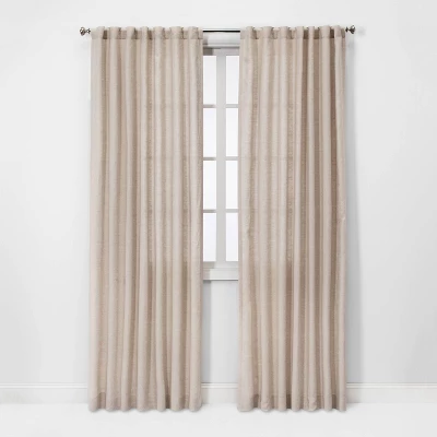 1pc Light Filtering Linen Window Curtain Panel - Threshold™ 2 1pc Light Filtering Linen Window Curtain Panel - Threshold™ - Image 2