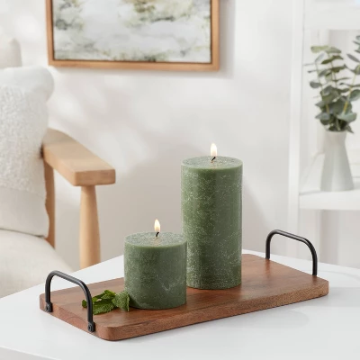 Pillar Candle Water Mint & Eucalyptus Green - Threshold™ 1 Pillar Candle Water Mint & Eucalyptus Green - Threshold™