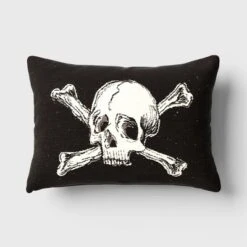 Oversize Skull And Crossbones Woven Cotton Lumbar Halloween Throw Pillow Black - Threshold™ 8 Oversize Skull And Crossbones Woven Cotton Lumbar Halloween Throw Pillow Black - Threshold™ -Threshold Home Outlet Store GUEST 1d93023f 85e9 4368 9e88 36202b7344a5