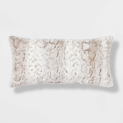 Snow Leopard Ombre Faux Fur Throw Pillow - Threshold™ 5 Snow Leopard Ombre Faux Fur Throw Pillow - Threshold™ - Image 5