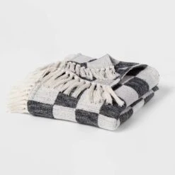 60"x80" Woven Cotton Checkered Bed Throw - Threshold™ -Threshold Home Outlet Store GUEST 21ece0cd d5f6 45ed 8de5 f3cde6fa73bb