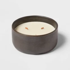 16oz Blackened Bowl Ceramic With Multi Woodwick And Dustcover Warm Cider + Cinnamon Candle Black - Threshold™ 6 16oz Blackened Bowl Ceramic With Multi Woodwick And Dustcover Warm Cider + Cinnamon Candle Black - Threshold™ -Threshold Home Outlet Store GUEST 2204d297 afb2 4733 88bb 89971aaf9dfe
