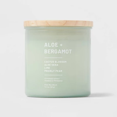 Glass Jar Aloe And Bergamot Candle Green - Threshold™ 4 Glass Jar Aloe And Bergamot Candle Green - Threshold™ - Image 4