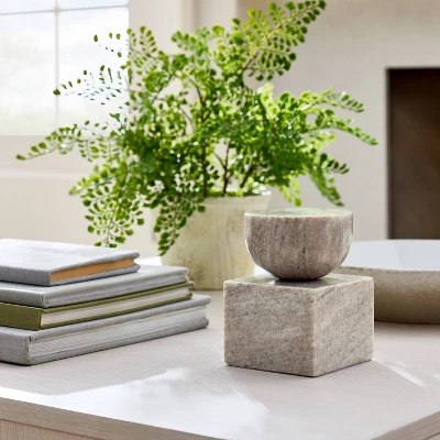 Modern Marble Figural Beige - Threshold™ Designed With Studio McGee 1 Modern Marble Figural Beige - Threshold™ Designed With Studio McGee