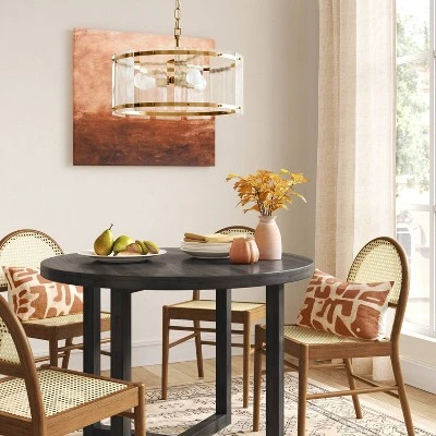 Glam Glass Ceiling Chandelier Brass - Threshold™ 1 Glam Glass Ceiling Chandelier Brass - Threshold™