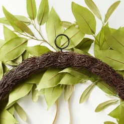 Oversized Fall Leaf Wreath With Velvet Ribbon Green - Threshold™ Designed With Studio McGee 5 Oversized Fall Leaf Wreath With Velvet Ribbon Green - Threshold™ Designed With Studio McGee -Threshold Home Outlet Store GUEST 2574e576 e2c8 4665 b173 b91d3a283a6d