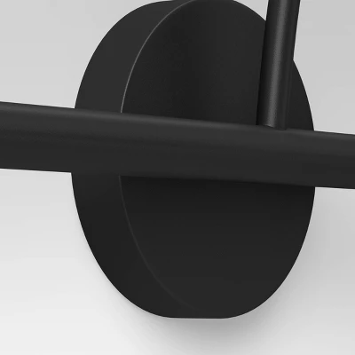 3-Light Industrial Glass Chandelier Matte Black - Threshold™ 4 3-Light Industrial Glass Chandelier Matte Black - Threshold™ - Image 4