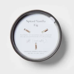 16oz Blackened Bowl Ceramic With Multi Woodwick And Dustcover Spice Vanilla Fig Candle Black - Threshold™ 7 16oz Blackened Bowl Ceramic With Multi Woodwick And Dustcover Spice Vanilla Fig Candle Black - Threshold™ -Threshold Home Outlet Store GUEST 27c974af f7f8 4836 a0f9 674e7512c70b