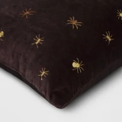 Beaded And Embroidered Spider Cotton Velvet Square Halloween Throw Pillow Gold/Black - Threshold™ 7 Beaded And Embroidered Spider Cotton Velvet Square Halloween Throw Pillow Gold/Black - Threshold™ -Threshold Home Outlet Store GUEST 2b3b603a 16ed 417e a8bc d6b134d5b717