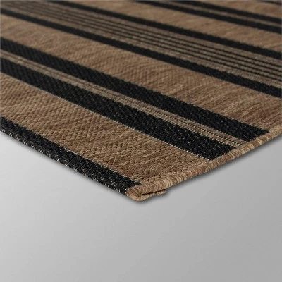 7' X 10' Stripe Outdoor Rug Brown - Threshold™ 1 7' X 10' Stripe Outdoor Rug Brown - Threshold™