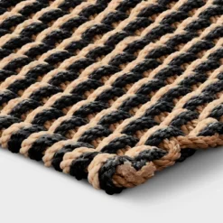 1'6"x2'6" Rope Braided Basket Weave Doormat Black/Brown/Cream - Threshold™ 5 1'6"x2'6" Rope Braided Basket Weave Doormat Black/Brown/Cream - Threshold™ -Threshold Home Outlet Store GUEST 2c1c0888 f103 4ac9 9204 1ebd398de602