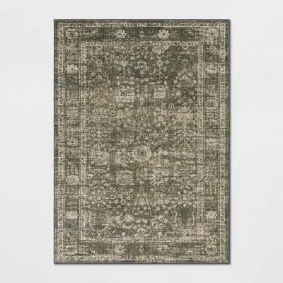 Floral Woven Area Rug Gray - Threshold™ 3 Floral Woven Area Rug Gray - Threshold™ - Image 3