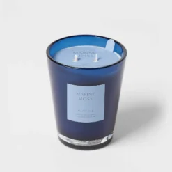 Colored Vase Glass With Dustcover Marine Moss Candle Blue - Threshold™ 11 Colored Vase Glass With Dustcover Marine Moss Candle Blue - Threshold™ -Threshold Home Outlet Store GUEST 2f74f3e1 96a9 4d09 847e 100c47a93447