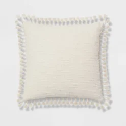 Euro Textured Slub Tassel Decorative Throw Pillow - Threshold™ -Threshold Home Outlet Store GUEST 2ff361fa 82b5 4564 bc81 0c47e61dc221