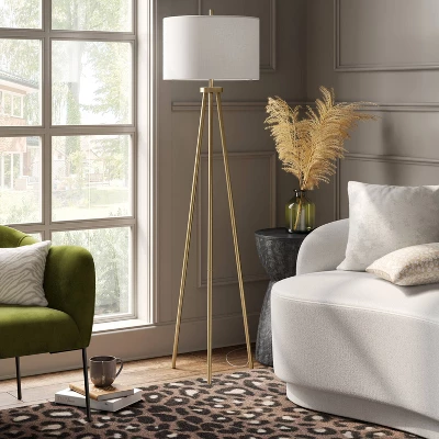 Ellis Tripod Floor Lamp Brass - Threshold™ 2 Ellis Tripod Floor Lamp Brass - Threshold™ - Image 2