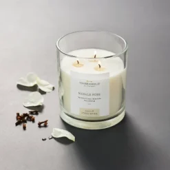 Clear Glass Masala Rose Candle White - Threshold™ Designed With Studio McGee