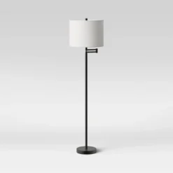 Metal Column Swing Arm Floor Lamp Black - Threshold™ -Threshold Home Outlet Store GUEST 38b04ef2 c9d6 4bff 8ba2 20444e77e7fb
