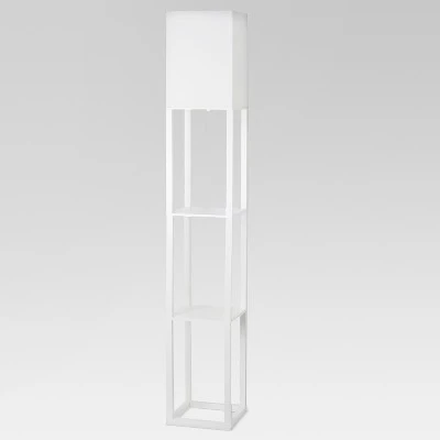 Alabaster Shelf Floor Lamp Light Brown - Threshold™ 2 Alabaster Shelf Floor Lamp Light Brown - Threshold™ - Image 2