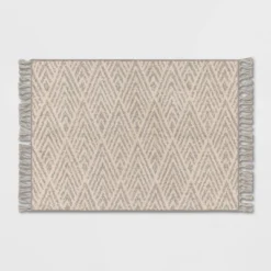 Diamond With Fringe Rug Gray - Threshold™ 9 Diamond With Fringe Rug Gray - Threshold™ -Threshold Home Outlet Store GUEST 3d35566a 7cb6 48a8 968d cc81e5d838e7
