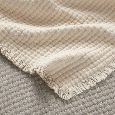 60"x80" Woven Bed Throw Gray - Threshold™ 2 60"x80" Woven Bed Throw Gray - Threshold™ - Image 2