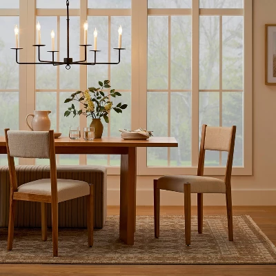 6-Light Hammered Metal Chandelier Black - Threshold™ Designed With Studio McGee 2 6-Light Hammered Metal Chandelier Black - Threshold™ Designed With Studio McGee - Image 2