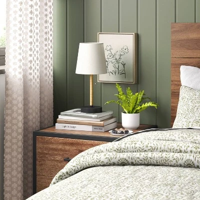 Mini Rattan Wrap Stick Table Lamp Black - Threshold™ 1 Mini Rattan Wrap Stick Table Lamp Black - Threshold™