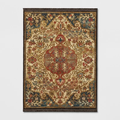 Floral Woven Medallion Persian Rug - Threshold 6 Floral Woven Medallion Persian Rug - Threshold - Image 6