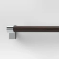 Dark Faux Wood Curtain Rod Nickel - Threshold™ -Threshold Home Outlet Store GUEST 3f1572b1 fc3d 4ce8 8600 dec628aa2d09