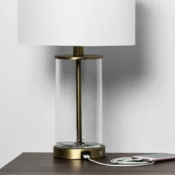 Fillable Accent With USB Table Lamp Brass - Threshold™ -Threshold Home Outlet Store GUEST 4230aee3 786a 4bde a46a 8ba460f4ad48