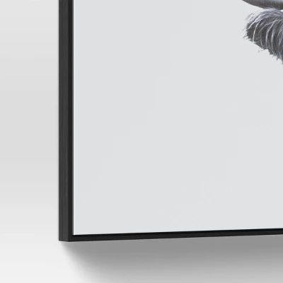 47" X 24" Highland Cow Framed Canvas - Threshold™ 3 47" X 24" Highland Cow Framed Canvas - Threshold™ - Image 3