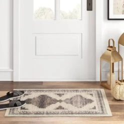 Cromwell Washable Printed Persian Style Rug Tan - Threshold™