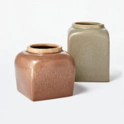 Modern Brown Ceramic Vase - Threshold™ Designed With Studio McGee -Threshold Home Outlet Store GUEST 4ad3e7d3 8ceb 42ee 9afa fda5fa4b2548