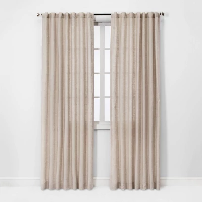 1pc Light Filtering Linen Window Curtain Panel - Threshold™ 4 1pc Light Filtering Linen Window Curtain Panel - Threshold™ - Image 4