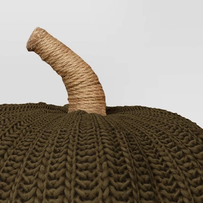 Knit Pumpkin With Jute Stem Novelty Throw Pillow - Threshold™ 3 Knit Pumpkin With Jute Stem Novelty Throw Pillow - Threshold™ - Image 3