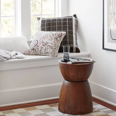 18"x18" Traditional Paisley Square Decorative Pillow Beige/Brown - Threshold™ 1 18"x18" Traditional Paisley Square Decorative Pillow Beige/Brown - Threshold™