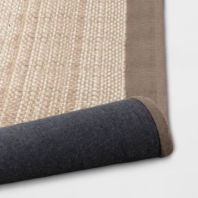 Solid Woven Border Rug - Threshold 3 Solid Woven Border Rug - Threshold - Image 3