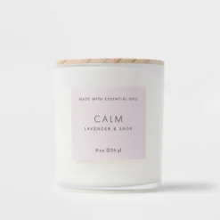 Wood Lidded Glass Wellness Calm Candle - Threshold™ -Threshold Home Outlet Store GUEST 518451c6 213f 4303 ad48 fec583907229