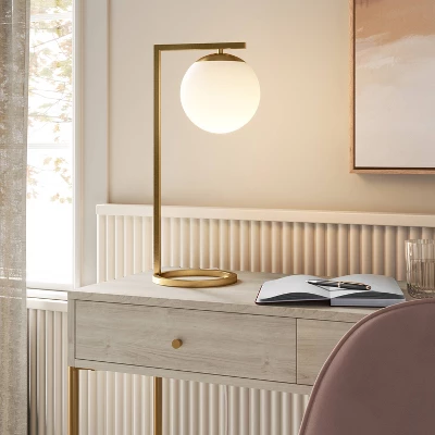 Globe Desk Lamp White - Threshold™ 1 Globe Desk Lamp White - Threshold™